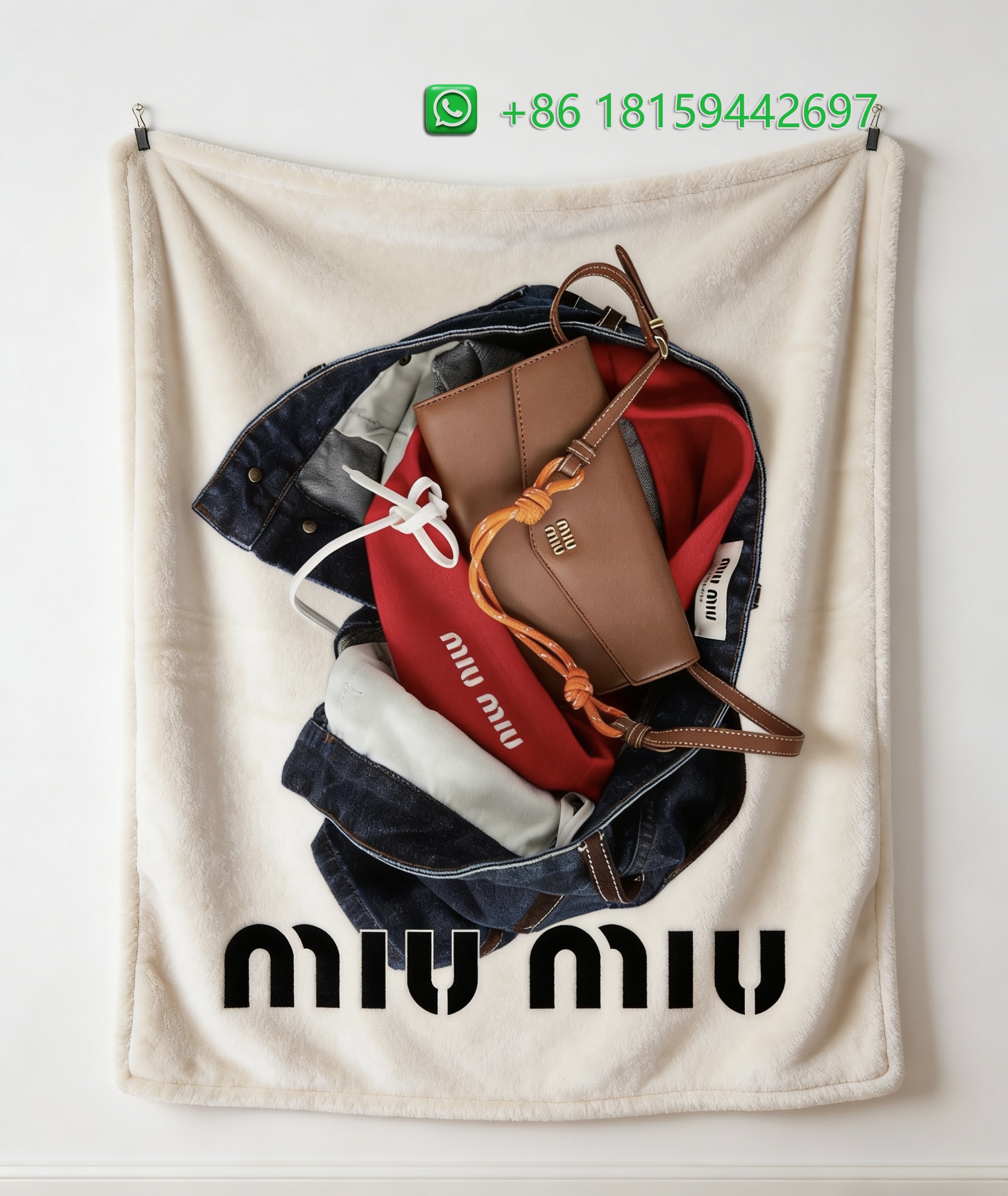 Miumiu Throw Blankets